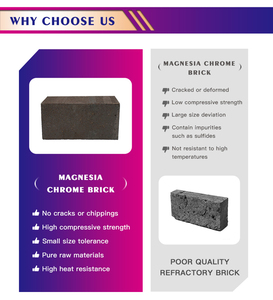 Briques réfractaires denses en <span class=keywords><strong>magnésie</strong></span> chromée à liaison directe pour revêtement anti-usure des cuves <span class=keywords><strong>de</strong></span> mélange <span class=keywords><strong>de</strong></span> métaux, résistantes aux chocs thermiques - Product Image 3