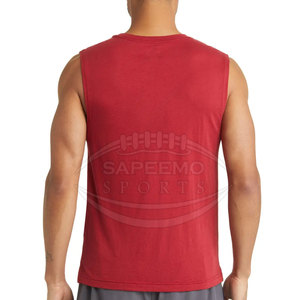 Camiseta Deportiva Informal de Punto para Hombre, Transpirable, de Secado Rápido, de Poliéster/Algodón, Ajustada, para Gimnasio, Entrenamiento Atlético - Product Image 2