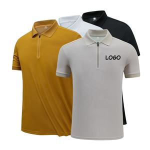 Camiseta de golf con logotipo personalizado para hombre, Polo de manga corta de secado rápido informal de algodón y poliéster que absorbe la humedad para hombre - Product Image 3