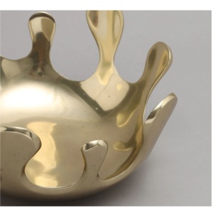 High Quality Handmade Polished Chocolate Serving Bowl Eco-Friendly Unique Design Gold Bowl Dishwasher Safe <b>Dish</b> for Restaurant - Product Image 2