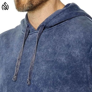 Sweat à capuche délavé à l'acide pour hommes de qualité supérieure Design imprimé à la mode Tissu polaire d'hiver Vêtements de mode grande taille - Product Image 4