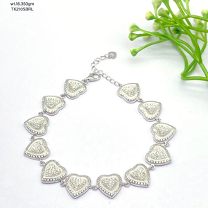 Encanto en forma de corazón circón cúbico plata esterlina 925 tendencia moderna pulsera de plata 16,35 GMS gran oferta pulsera de plata CZ de moda - Product Image 1