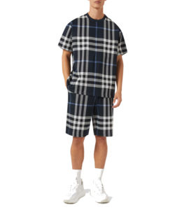 2025 verano hombres 2 piezas Casual transpirable 100% algodón camiseta y pantalones cortos Conjunto personalizado Color a juego traje - Product Image 3