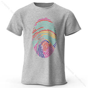เสื้อยืดออกกำลังกายผู้ชายไซส์ใหญ่ ผ้าเจอร์ซีย์ น้ำหนัก 240 กรัม ลายโลโก้ ดีไซน์ลายลายนิ้วมือ พิมพ์ลาย หมายเลขรุ่น - Product Image 5