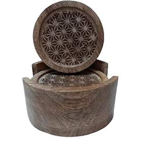 Best Selling <b>Coaster</b> Cute Square Design Solid Wooden Cup Mat with High Quality Wood for <b>Glass</b> and Cup Use - Product Image 1