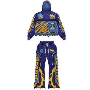 Chándal con Diseño Personalizado, Serigrafía y Pedrería, Diseño Moderno, Tejido Cálido, para Ropa Urbana, Unisex - Product Image 1