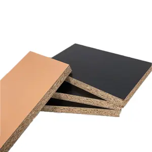 Customized E0 E1 Grade Chipboard 2-30mm Natural Veneer Faced Melamine Raw Particle Board