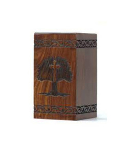 Urnas de madera hechas a mano para cremación, urnas funerarias decorativas para hombre y mujer a bajo precio - Product Image 1