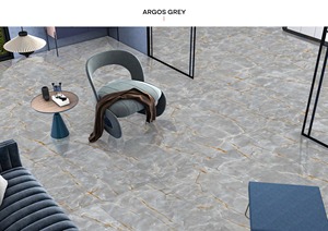 Carreaux en céramique vitrifiés en porcelaine polie de 60x120 cm Argos Grey Finition ultra brillante Carreaux modernes de 600x1200mm - Product Image 3