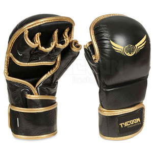 Guantes de MMA en Oferta, con Logotipo Personalizado Impreso, Servicio OEM, Precio al por Mayor, Guantes de MMA de Cuero Genuino - Product Image 1