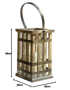 Linterna de madera redonda negra con soporte de hierro, decoración navideña colgante para bodas y hogar, balcón, jardín, portavelas o tarro - Product Image 3