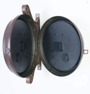 ساعة حائط كوارتز بإطار حديدي مزدوج الجوانب مع مقياس حرارة ورطوبة 3 في 1، محطة طقس تعمل بالبطارية بتصميم عتيق - Product Image 6