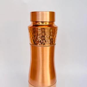 Bouteille d'eau en cuivre pur étanche avec finition polie brillante pour bureau, salle de sport à domicile et voyage - Product Image 4