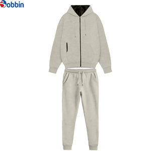 Survêtement unisexe personnalisé avec logo, taille européenne, en polaire polyester/coton, à capuche, cordon de serrage, multi-poches, design 2 en 1, pour l'hiver - Product Image 4