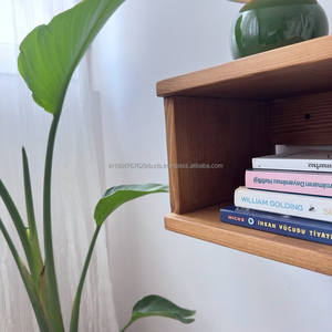 Handmade Eco-Friendly Solid Wood <b>Floating</b> <b>Nightstand</b> Storage Drawer Modern Design Bedroom Furniture for Home Bedroom Living Room - Product Image 4