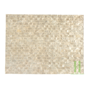 Square Mother of Pearl Placemat Mother of Pearl Charger <b>Plates</b> for Dining Table Boho Rattan Charger <b>Plates</b> From Vietnam Factory - Product Image 1