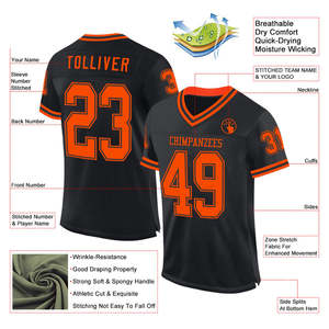 Durable Custom American Football Jersey for School Youth <b>Game</b> Club Match Practice Training Team Fit Day Uniform - Product Image 2
