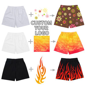 Wholesale Custom Men Casual Double <b>Layer</b> Sublimation 100% Polyester Breathable Quick Dry Streetwear Gym Basketball 5 Inch Inseam - Product Image 4