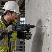 Mèche de perçage SDS Plus pour marteau perforateur, pointe en carbure brasée au cuivre pour le perçage du béton, de la pierre et de la brique