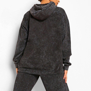 2025 nouveau Style surdimensionné 2 pièces ensemble goutte épaule à capuche pantalons de survêtement tricot tissu lavé Technique blanc Joggers pantalon - Product Image 5