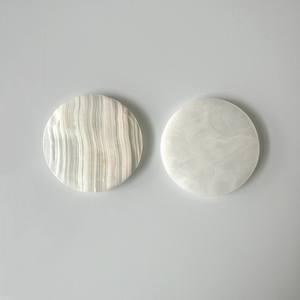 Juego de Posavasos de Ónix Blanco Natural, Posavasos de Piedra de Lujo, Decoración Moderna para Mesa - Product Image 2