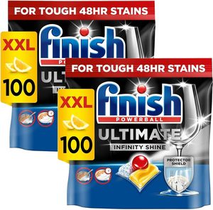 Tablettes pour lave-vaisselle Ultimate Infinity Shine au parfum de citron 200 onglets en vrac (100 onglets X 2) Nettoyant liquide Ultimate Clean Shine Powder - Product Image 4