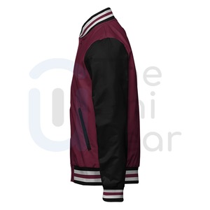 Veste universitaire pour homme en marron et noir avec patch brodé de lion, style preppy, col rabattu, coupe classique, vêtement d'automne - Product Image 3