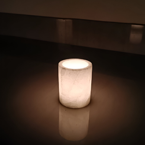Soporte de vela de piedra de ónix blanco de alabastro de calidad premium moderno Opciones de diseño personalizado Precio al por mayor Venta caliente para Navidad - Product Image 6