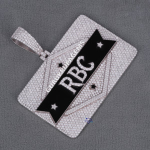 Colgante de Hip Hop personalizado con diamante de moissanita de Plata de Ley 925 con claridad VVS mejorada, joyería al por mayor de Venta caliente Popular - Product Image 2
