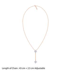Collier Lariat en or rose avec diamants de laboratoire Collection Amorette - Product Image 5