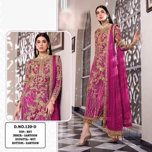 Lancement de vêtements indiens et pakistanais, nouveau costume de designer pakistanais pour femmes, salwar kameez prêt à porter pour la vente à l'exportation - Product Image 5