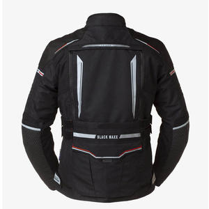 Chaqueta de Motociclista Negra Maxx para Hombre, Chaqueta de Carreras de Cordura con Capucha, Decoración Bordada, Material de Tela de Lana - Product Image 6