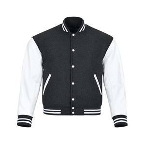 Hombres Letterman Varsity Chaquetas Cálido Invierno Béisbol Bomber Mangas de cuero Chenille Bordado Logo Tela Varsity - Product Image 3