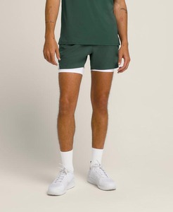 Pantalones cortos de tenis sólidos de poliéster 100% para hombre, ropa deportiva de secado rápido para gimnasio, cintura elástica, para Fitness, correr, informal - Product Image 1