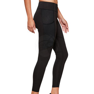 Leggings de fitness en spandex/polyester taille moyenne pour femmes respirant léger antibactérien longueur au genou Style décontracté Logo personnalisé - Product Image 3