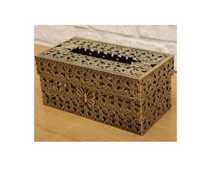 Luxury Stainless Steel <b>Tissue</b> Box Cover Home Use Table Top <b>Facial</b> Packing Low Price Hanging Metal Material Wholesale - Product Image 6