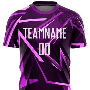 Kit de fútbol de sublimación completa personalizado para hombres y mujeres, camiseta de fútbol cómoda de tela ligera suave, 100% poliéster - Product Image 3