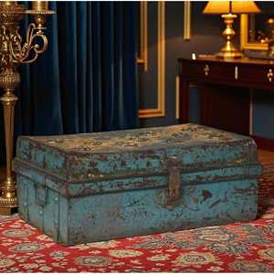 Iron Decorative Storage Box Elegant Trunk Design for Home Organization - Product Image 2