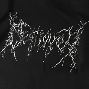 Sweat à capuche unisexe avec logo personnalisé Sweat-shirt à capuche avec strass épais Fabricants de vêtements Streetwear à impression numérique surdimensionné pour hommes - Product Image 3