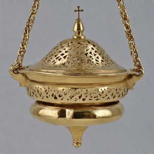 Gospelmist divinefume Aura เครื่องหอมทองเหลืองแขวนธูปโบราณสำหรับพิธีกรรมโบสถ์และการบูชาอันศักดิ์สิทธิ์ - Product Image 3