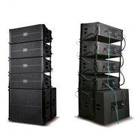 Altavoz Line Array de 10 Pulgadas para Exteriores de Alta Potencia de 500 W, Sensibilidad de 104 dB, Equipo de Sonido Profesional para Eventos y Giras, Negro, 50 Hz-20 kHz
