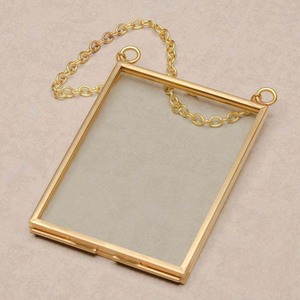 Newest Design Attractive Mini Photo <b>Frame</b> Crystal Clear <b>Glass</b> Brass Border Hanging Wall Decorative Photo <b>Frame</b> Pressed <b>Pictures</b> - Product Image 4