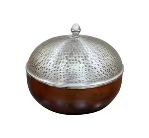 Black Hotpot with Wire Stand Handle Kitchenware Food Serving Decorative <b>Pot</b> Wedding Food Dish with <b>Lid</b> - Product Image 5