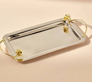 Unique Rustic <b>Metal</b> Serving Tray With Traditional Craftsmanship Ideal For Adding A Vintage Look To Your Dining Experience - Product Image 4