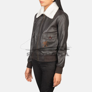 Chaquetas clásicas para mujer, prendas de vestir exteriores de moda de cuero PU, chaquetas elegantes para mujer al por mayor, ajuste cómodo elegante personalizado OEM - Product Image 4