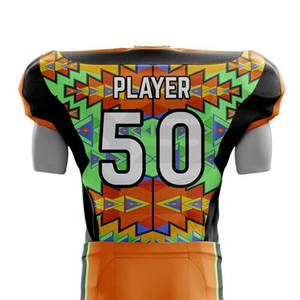 Uniforme de fútbol americano de sarga de aparejos juveniles YASEEN & SONS SPORTS de alta calidad, diseño impreso transpirable - Product Image 5