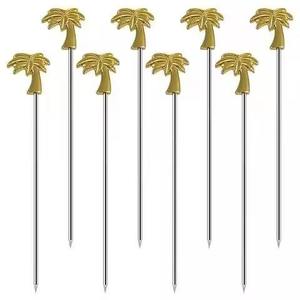 Top Demanded Handcrafted Metal Cocktail Mixing Swizzle Sticks Set of 8 Bar Accessories At Cheap Price - Product Image 1