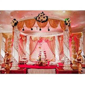 Mariage indien unique cristal blanc Mandap USA mariage Vidhis cristal Mandap décoration mariage hindou spirale cristal Mandap USA - Product Image 1