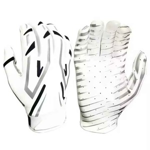 Gants de football américain pour receveur, légers, à doigts entiers, avec logo personnalisé imprimé, design optimal, et poignées respirantes. - Product Image 4