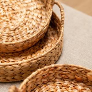 Ensemble 3 plateaux en jacinthe d'eau de taille personnalisée plateau de service naturel écologique jetable fait à la main Boho décor pour la maison hôtel - Product Image 2